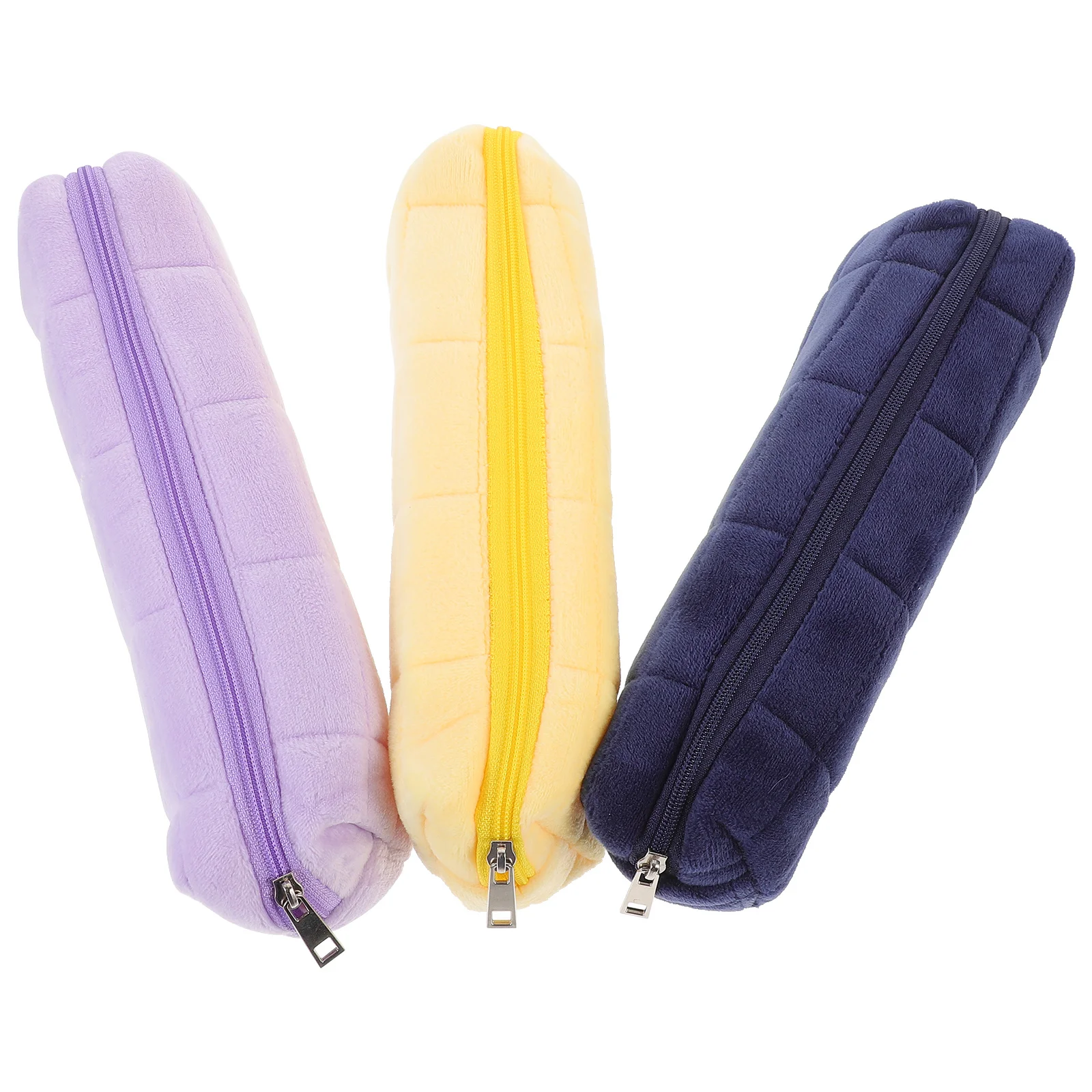

3Pcs Nylon Pencil Case Big Capacity Pen Bag Zipper Stationery Holder Portable School Accessory for Office Daily Use