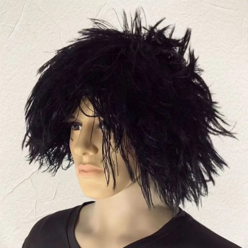 

Ball Perform Clothing Match Long Straight Afro Song Gathering Man Headwear Beggar Wig Stage Cosplay Dress Up Savage Hairpiece