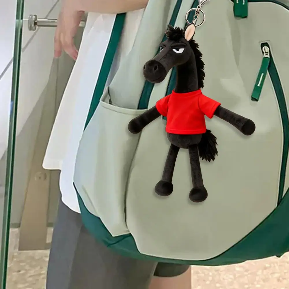 

Horse Pendant 2026 Year of Horse Plush Keychain Mascot Backpack Pendant Set Auspicious Ornament for Purse Backpack Party Favors