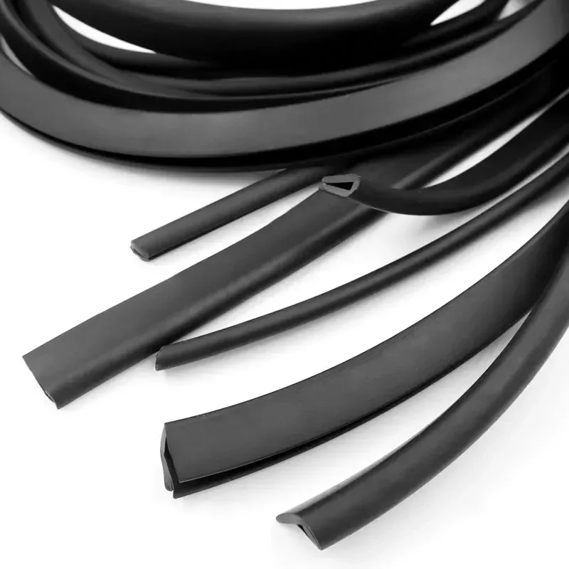1/2/3/5/10M Black Rubber Edge Strip U Section Anti Oil Seal Edge Shield Encloser Inner Width 0.5-10mm High 5-15mm door seal