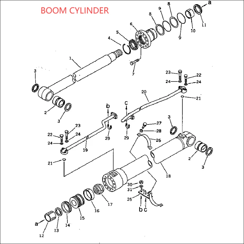 KOMATSU PC220LC-3 BOOM/ARM/BUCKET CYLINDER SEAL KIT AND MAIN PUMP MAIN VALVE SWING MOTOR TRAVEL MOTOR AND CENTER JOINT SEAL KIT