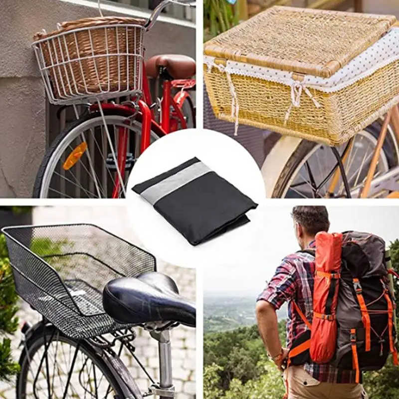 Bike Basket Cover Liner Rain Cover Waterproof Cover and Liner Weatherproof Bike Bag Beach Cruiser Basket Cover for Most Bicycle