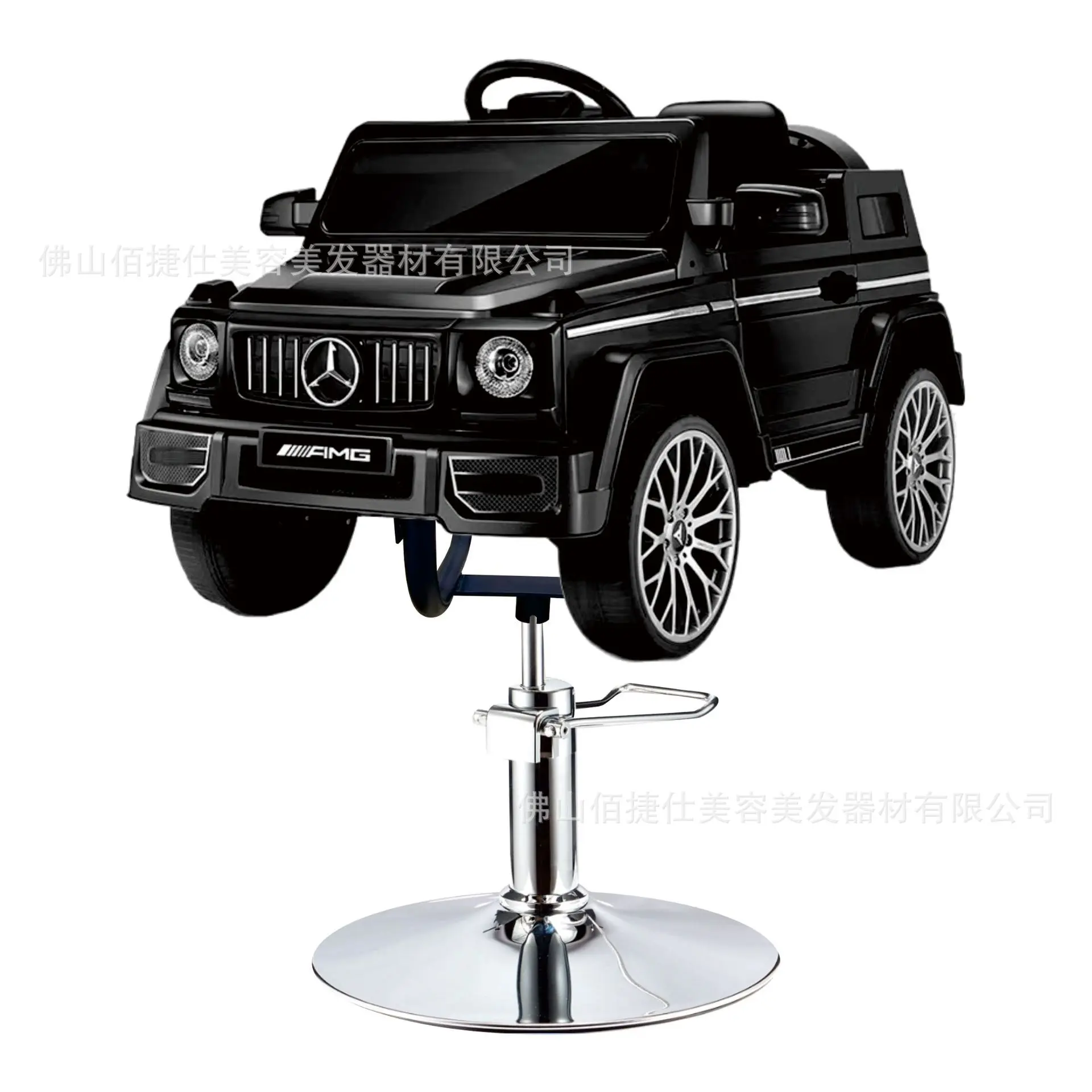 Elektrische kapselstoel voor kinderen Auto Kappersstoel Heffen Roterende stoel Muziek Kinderauto Kapsalon Kinderhaar C