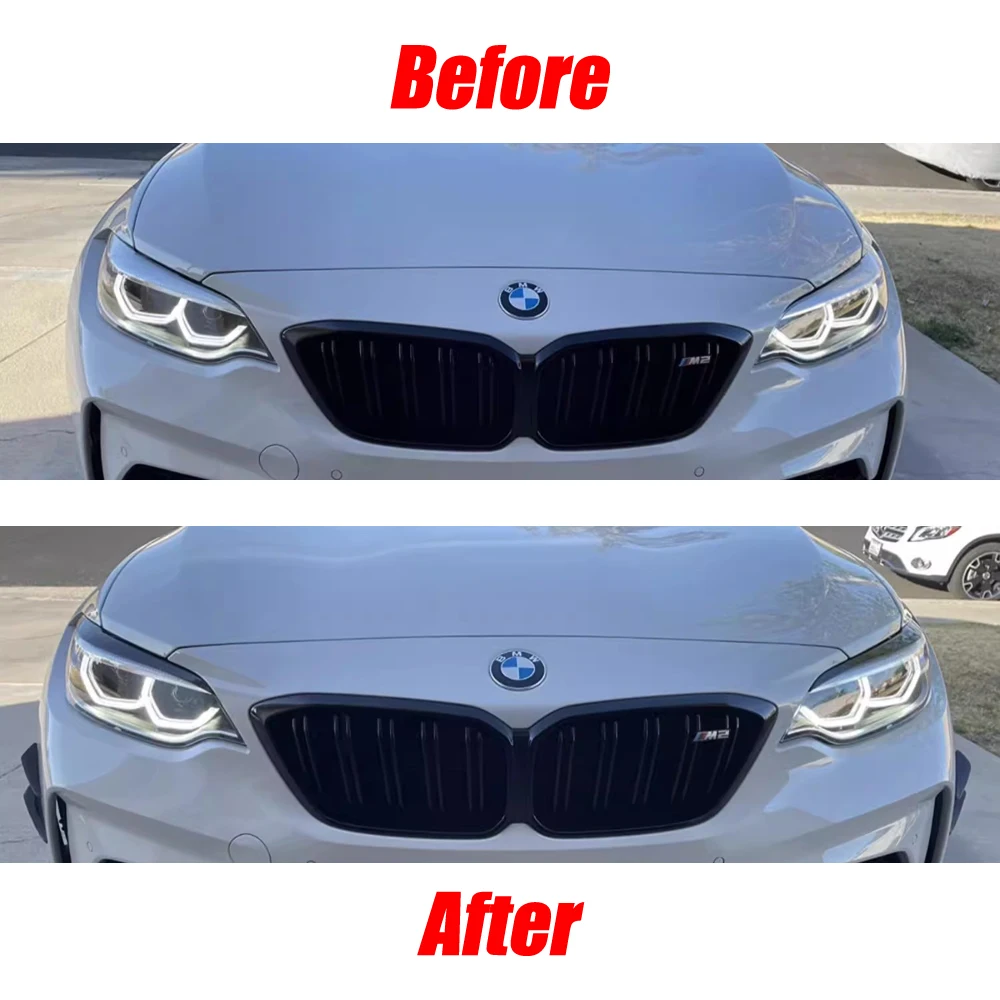 Carbon Fiber Headlights Eyebrow Eyelid Sticker for BMW F87 M2 F22 F23 218i 220i 228i M235i M240i M Sport Coupe 2014 - 2019 2pcs 4