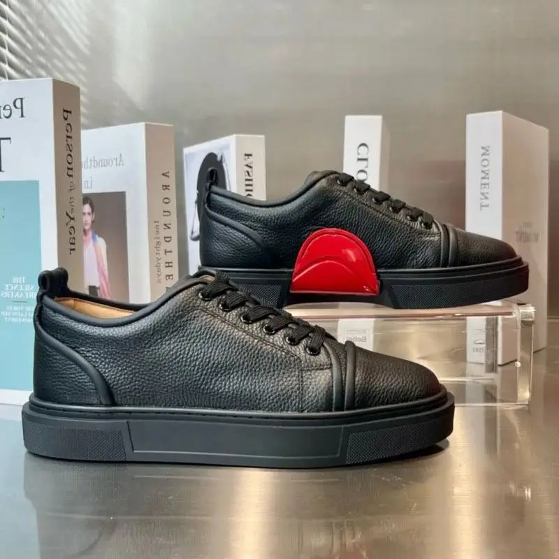 

Fashion Crescent Bottom White Shoes Red Sole Men's Women's Casual Shoes New Style Casual Leather Casual Couple Sneakers Unisex