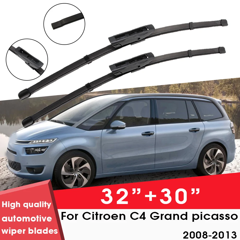 

Car Wiper Blade For Citroen C4 Grand picasso 2008-2013 32"+ 30" Windshield Windscreen Clean Naturl Rubber Car Wipers Accessories