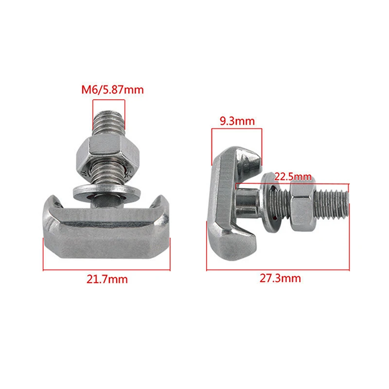 M6 T-Bolts Screw Stainless Steel Battery Terminal Connectors for Electronics Durable Battery Connector