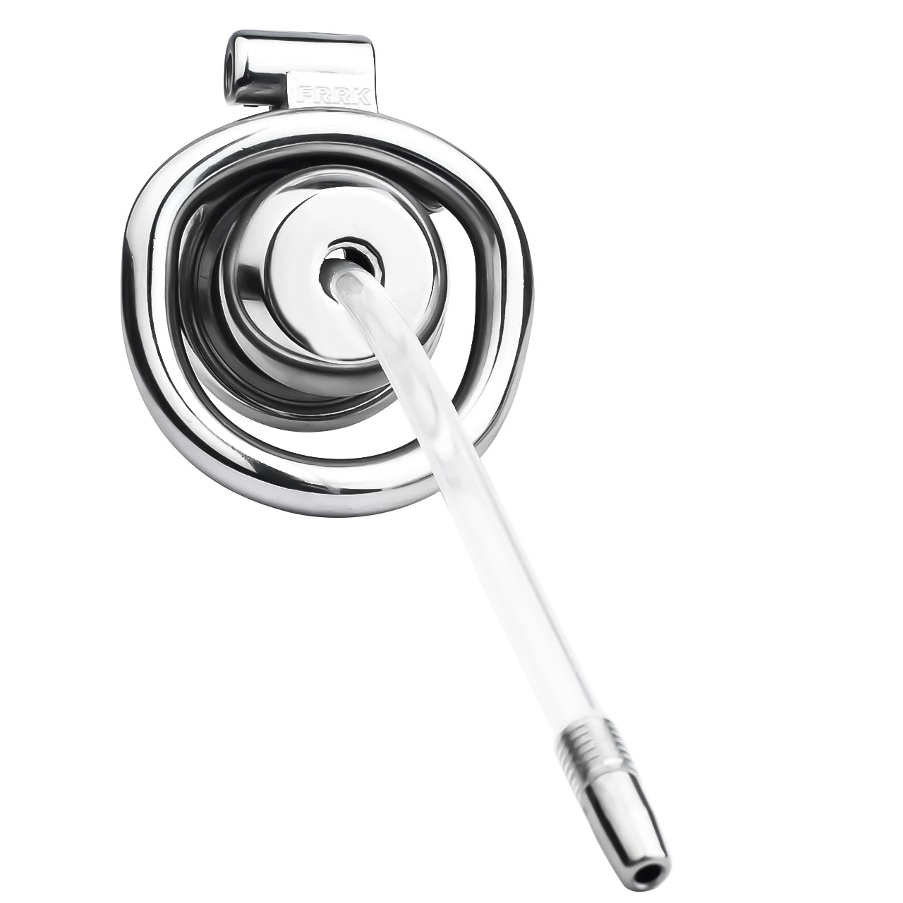 FRRK ثابت مجرى البول مقلوب سلبي شقة ذكر العفة قفص مع قسطرة السيليكون فراشة السيسيس القضيب مقاومة قفل الديك #6