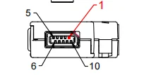 CAT6A IX Industrielles Ethernet-Kabel IX40G-A-10S-CV zu IX40G-A-10S-CVL1 Rechtwinkliger Abwärtsstecker Hochflexibles Kabel für SPS – Detail 1