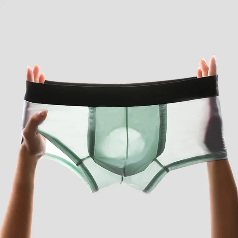 Spermatic vein underwear for men, ice silk summer thin style for men, scrotal support bullet separation varicose flat shorts