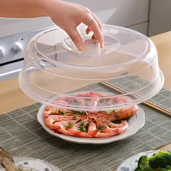 Instock Transparent round plastic bowl lid food lid microwave oil lid heating sealing food preservation kitchen tools