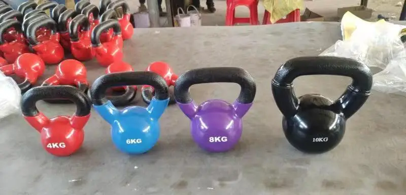 China Wholesale Gym Fitness Lifting Colorful Vinyl Equipment  Kettlebell For Home Use