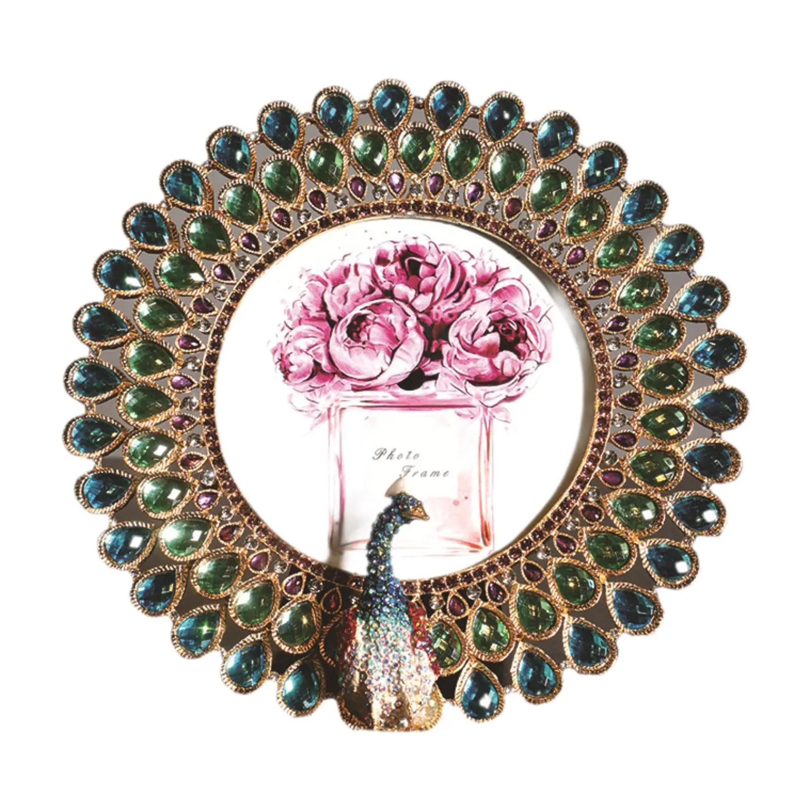 Peacock Photo Frame Ornaments Wedding Gift Table Centerpiece Picture Frame