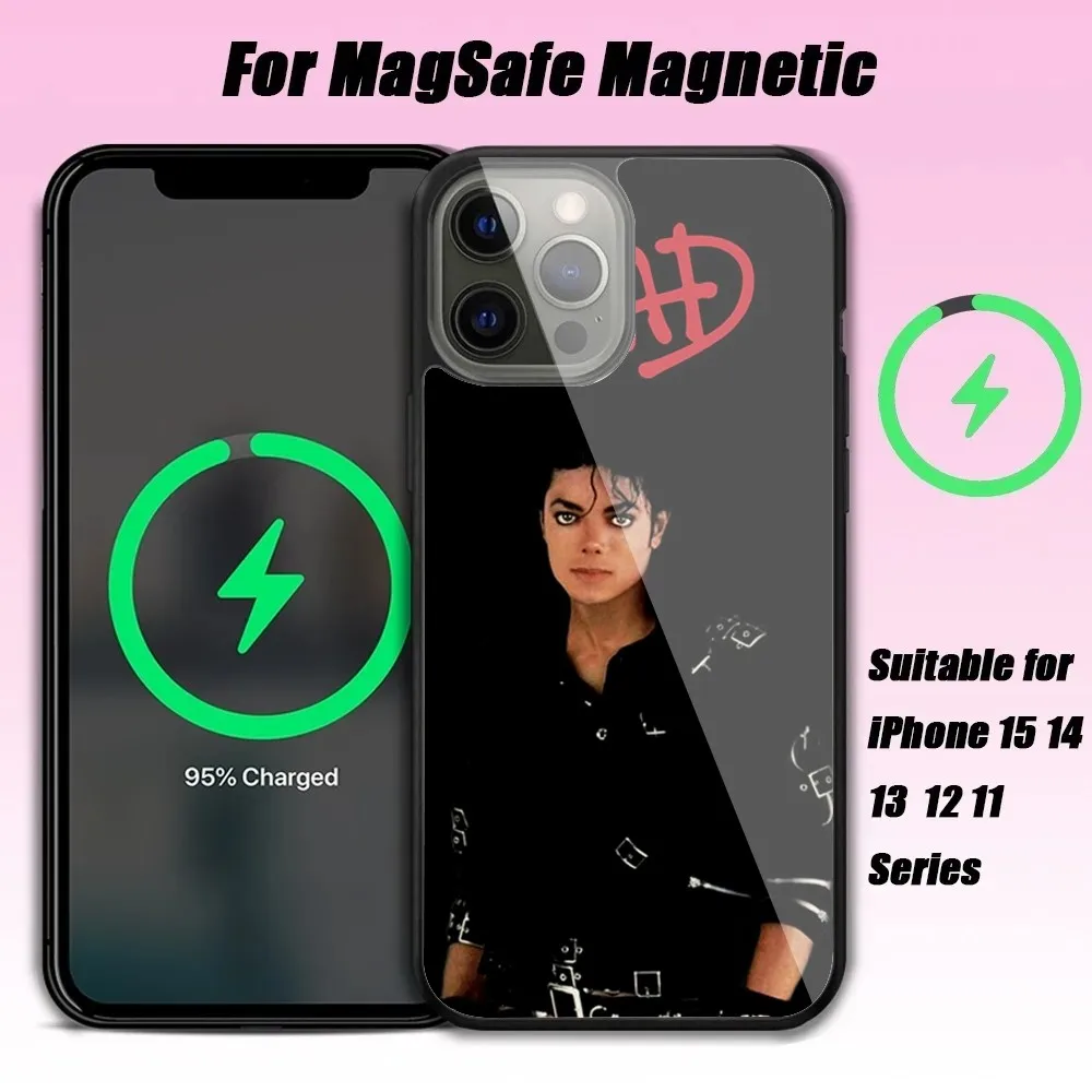 Michael Jackson Legendary Singer Phone Case For IPhone 15 14 13 Pro Max 11 12 Mini Alex Mirror For Magsafe Wireless Charging