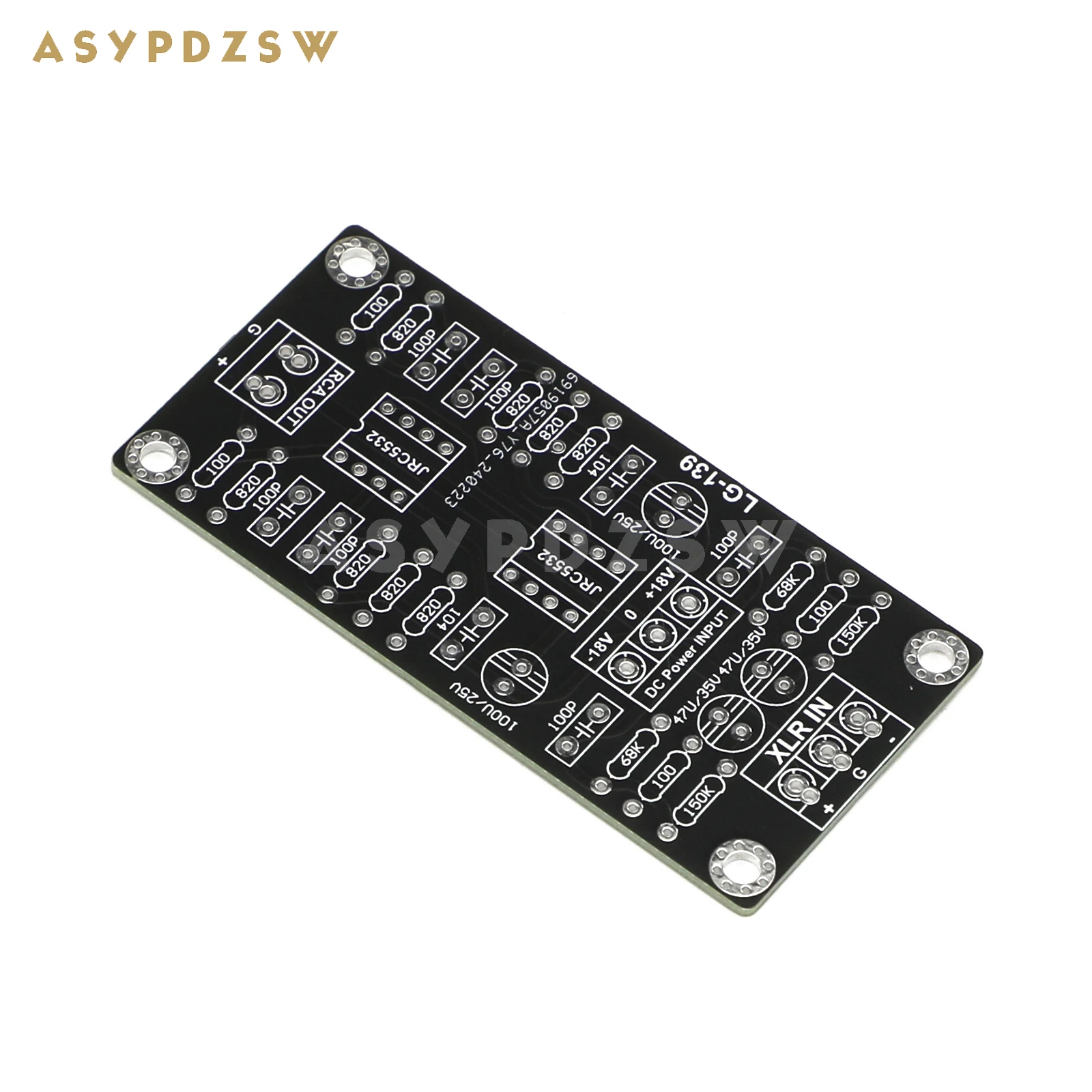 LG139 Mono balanceado para Single-Ended, distorção ultra baixa, XLR para RCA OUT Bare, PCB