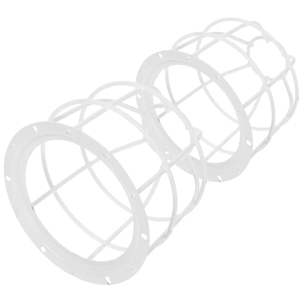 

2Pcs Sensor Grille Covers Protective Cages Pendant Lights White Bulb Lantern Safety Cage Metal Lamp Guard Heat Alarm