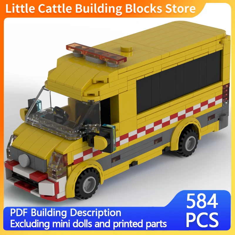 Speed Racing Car Model MOC Building Bricks Sprinter Large Panel Van Modular Technology Children Holiday Gifts Assemble Toys Suit