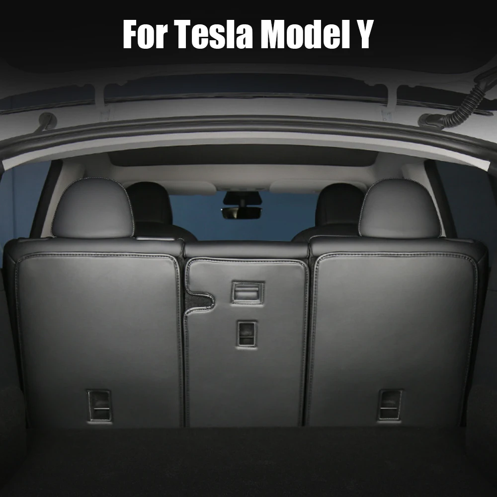 Car Seat Back Covers For Tesla Model Y 3 Rear Protector Trunk Cushion Comfortable Protection Pad Waterproof Auto Accessories