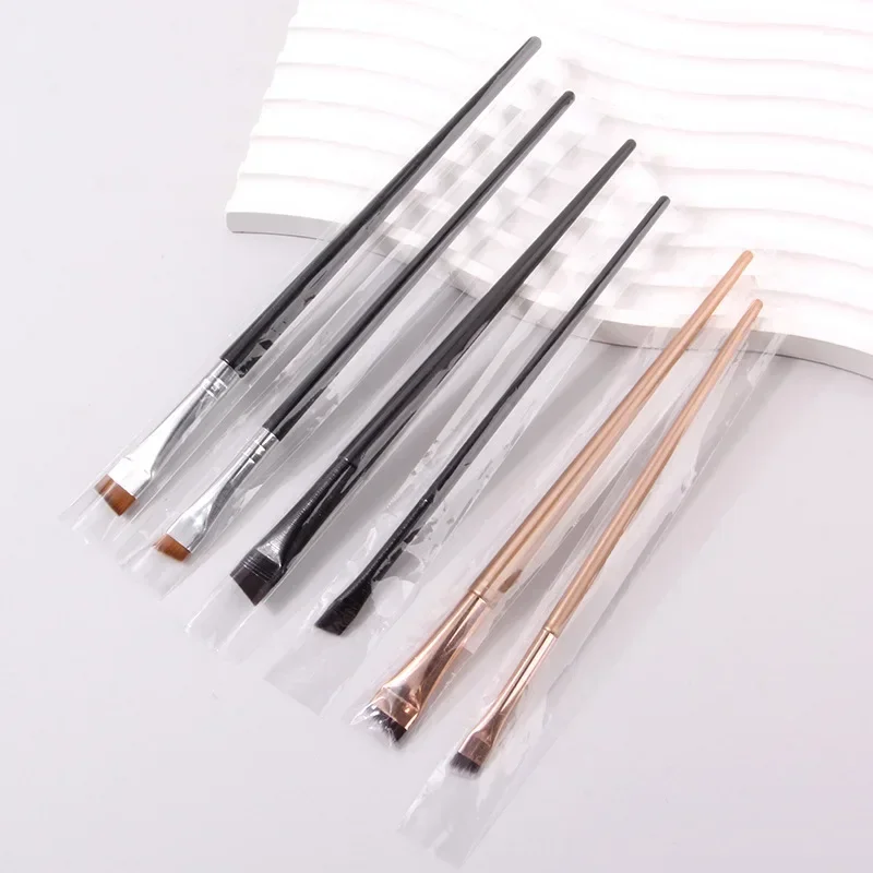 Karsyngirl 2/3Pcs Blade Eyeliner Brush Eyebrow Brush Portable Flat Fine Eye Liner Brow Contour Makeup Brushes Makeup Tool