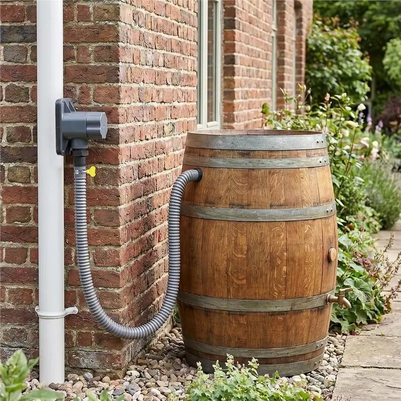 AT43-Rainwater Collector System Includes 70-110 Mm Downpipe, Mounting Accessories And 100 Cm Hose,For Roofs Up To 80 M2 Rain