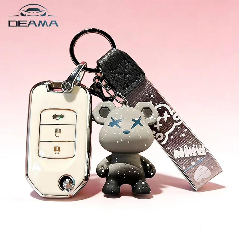 

Shell Fob For Honda Civic HRV CRV XRV CR-V Crider Odyssey Pilot Fit Accord Protector TPU Car Flip Key Case Cover Accessories Bag