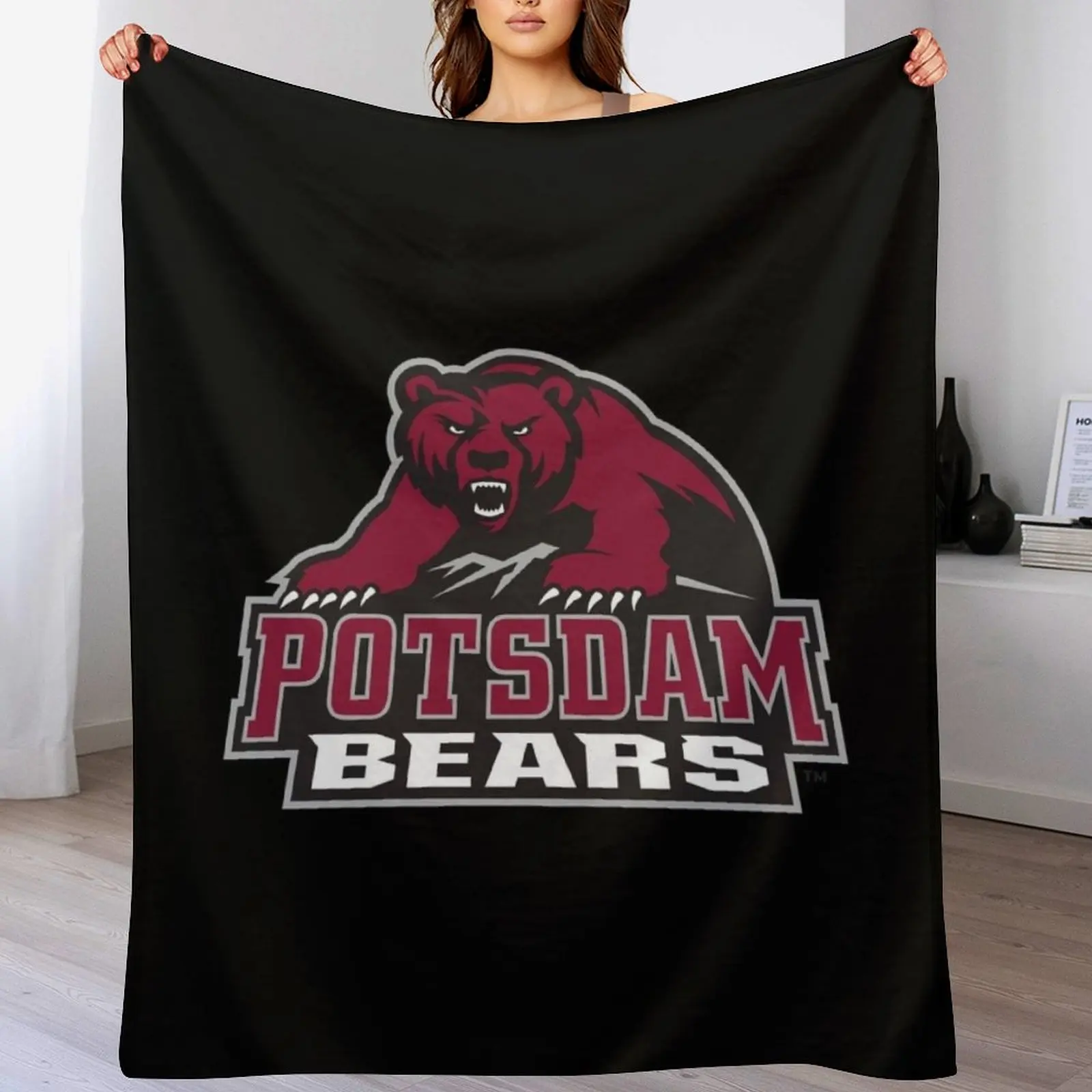 

SUNY Potsdam bears Throw Blanket Thermals For Travel Luxury St Polar Blankets