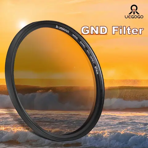 UEGOGO GND 그라디언트 오렌지 렌즈 필터 52/55/58/62/67/72/77/82mm Canon Sony Nikon DSLR Leica 카메라 용 카메라 액세서리