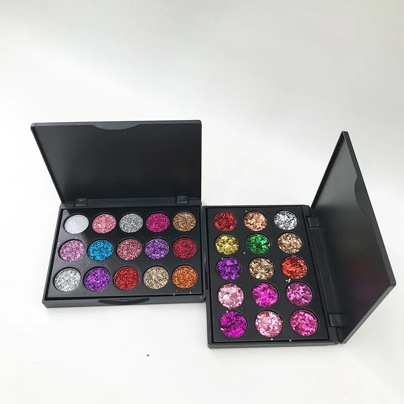 Custom Logo Eye Shadow Palette Colorful Shadow Pallet Glitter Shimmer Makeup Pigment Matte Eyeshadow