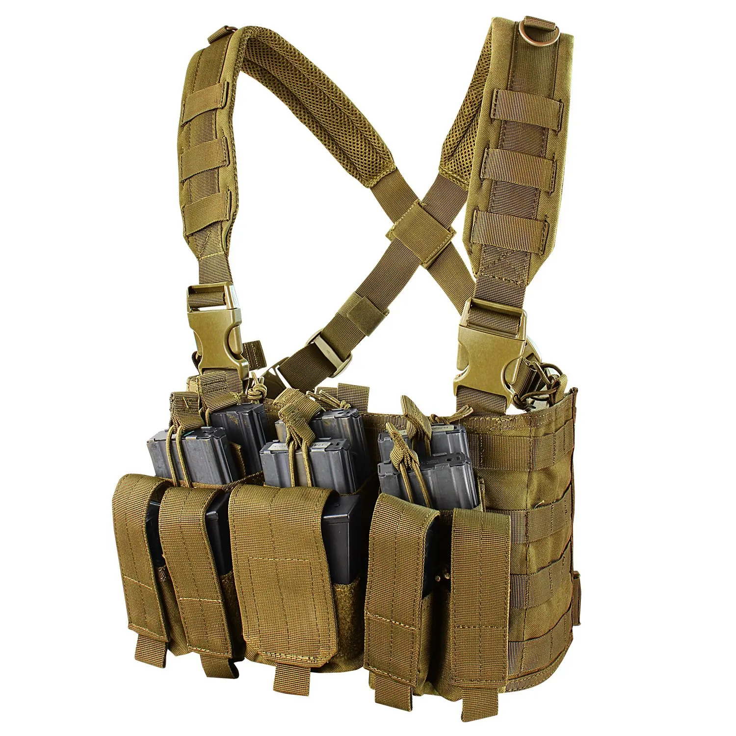 Molle Chest Mounted Tactical Vest Versatile Adjustable Outdoor Training Waistcoat Magazine Pouches Vests Hunting Protective Gear