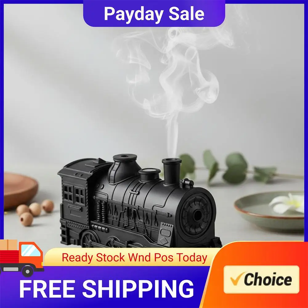 

Увлажнитель-аромадиффузор в винтажном стиле «Паровоз» 300 мл с двухцветной LED-подсветкой и 2 режимами распыления для домашнего декора и подарков