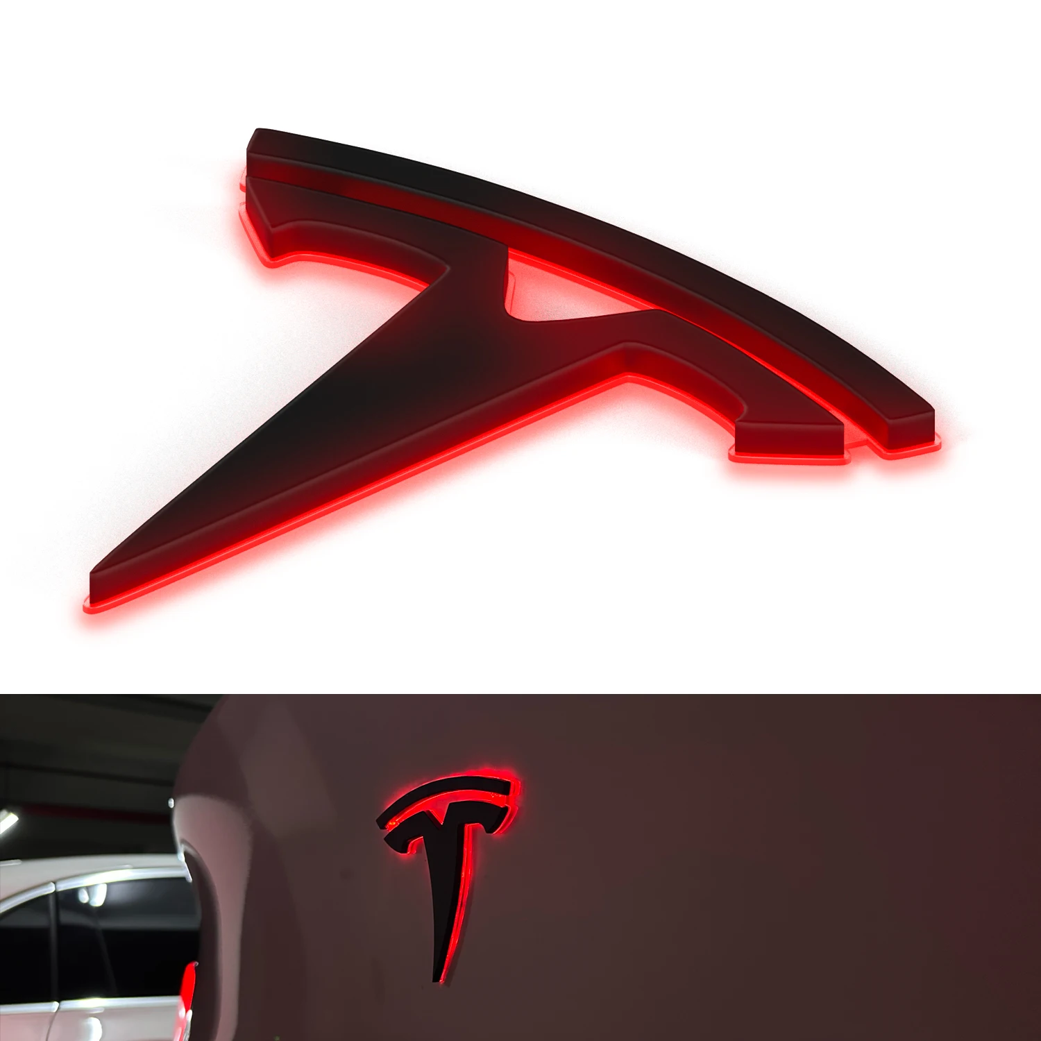 

LED Trunk Emblem Ambient Light for Tesla Model 3/Y/X/S, Two Modes for Ambient Light or Brake Light