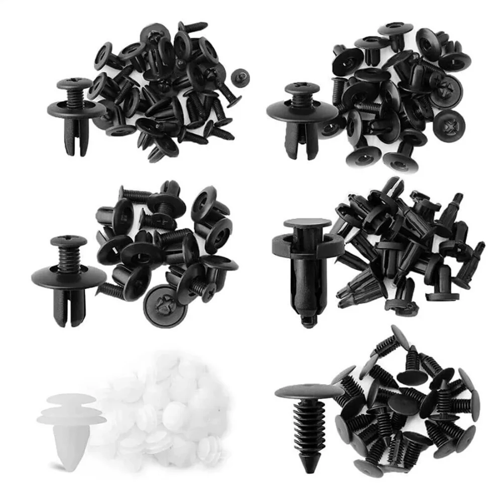 100 PCS Bumper Retainer Clips Car Rivets Fasteners Retainer Kit Fastener Removers Most Popular Sizes Auto Push Pin Rivets Set