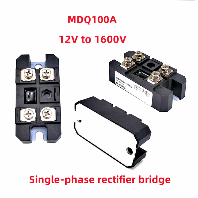 100A  MDQ100A1600V 12V 24V 36V 48V 220V 600V 800V 1000V 1600V 1800V Single-phase Bridge Module