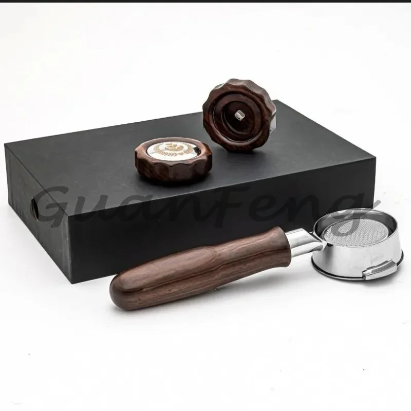 58mm modified solid wood handle knob walnut gift box set Suitable for  E61 coffee machine accessories