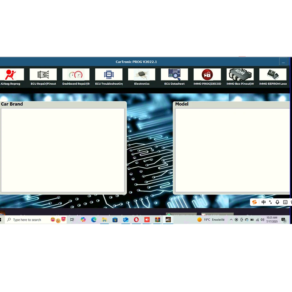 Picture 5: CarTronic PROG V2022 Software For ECU PINOUT DASHBOARD REPAIR RESET IMMO Programming Reset Software Repair Solutions Tools