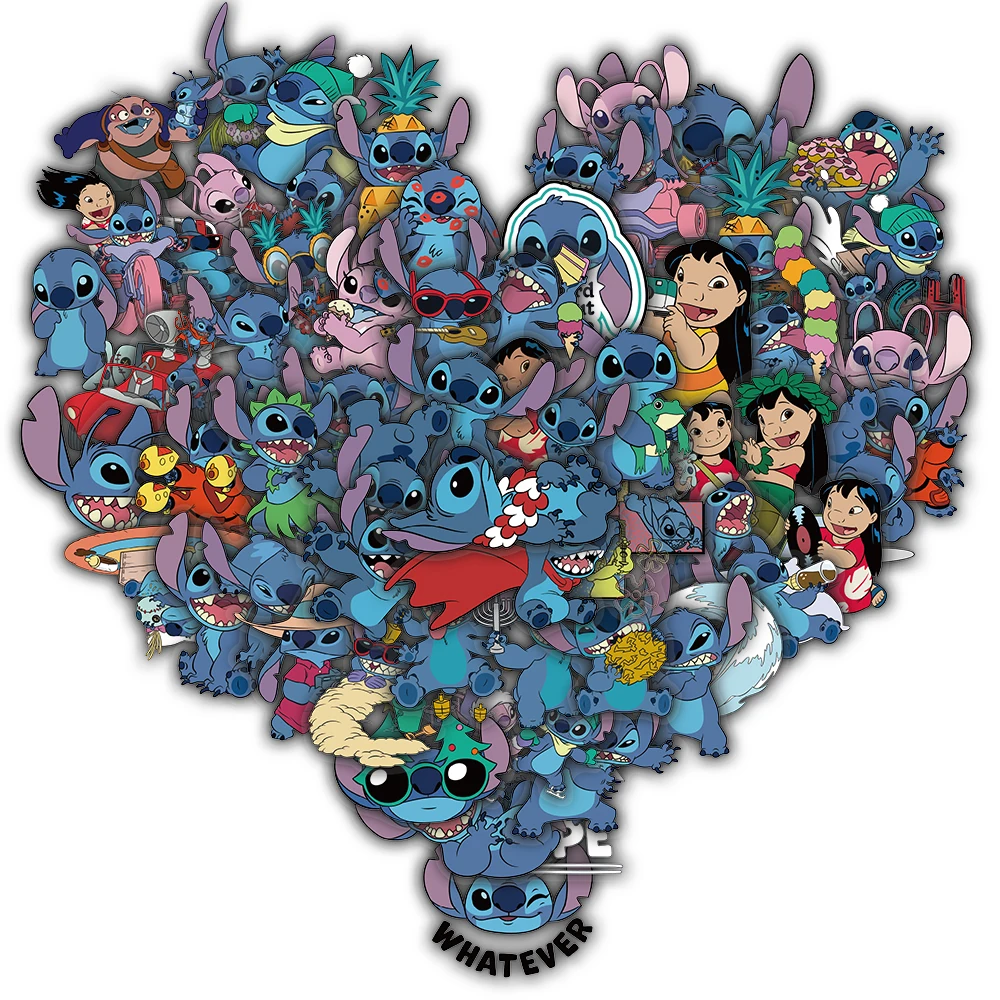 62/124 قطعة ديزني غرزة ملصق شفاف صورة فنية كمبيوتر محمول سكيت القرطاسية سكيت مقاوم للماء غرفة ملصقات ديكور لتزيين الغرف  #1