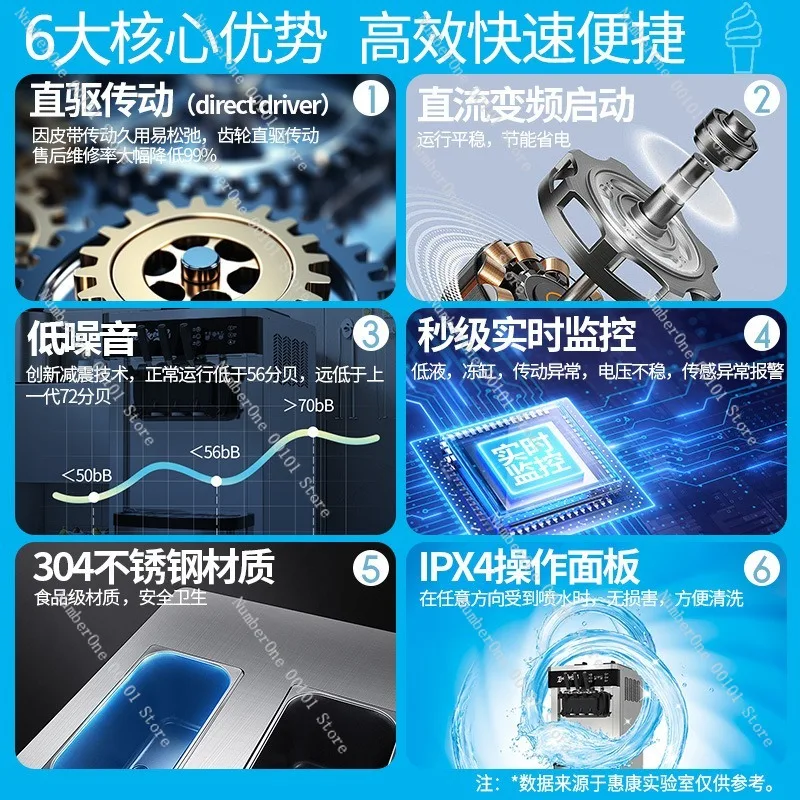 Commercial Ice Cream Machine,Fully Automatic Stacking Ice Cream Maker,Silent Operation,Fast Production,Sweet Scone Dessert