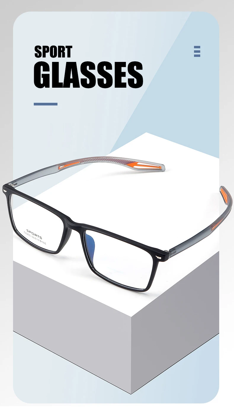 2024 neue Mode ultraleichte transparente tr90 Brillen Sport brille für Männer große Brillen optischen Rezept rahmen – Detail 1