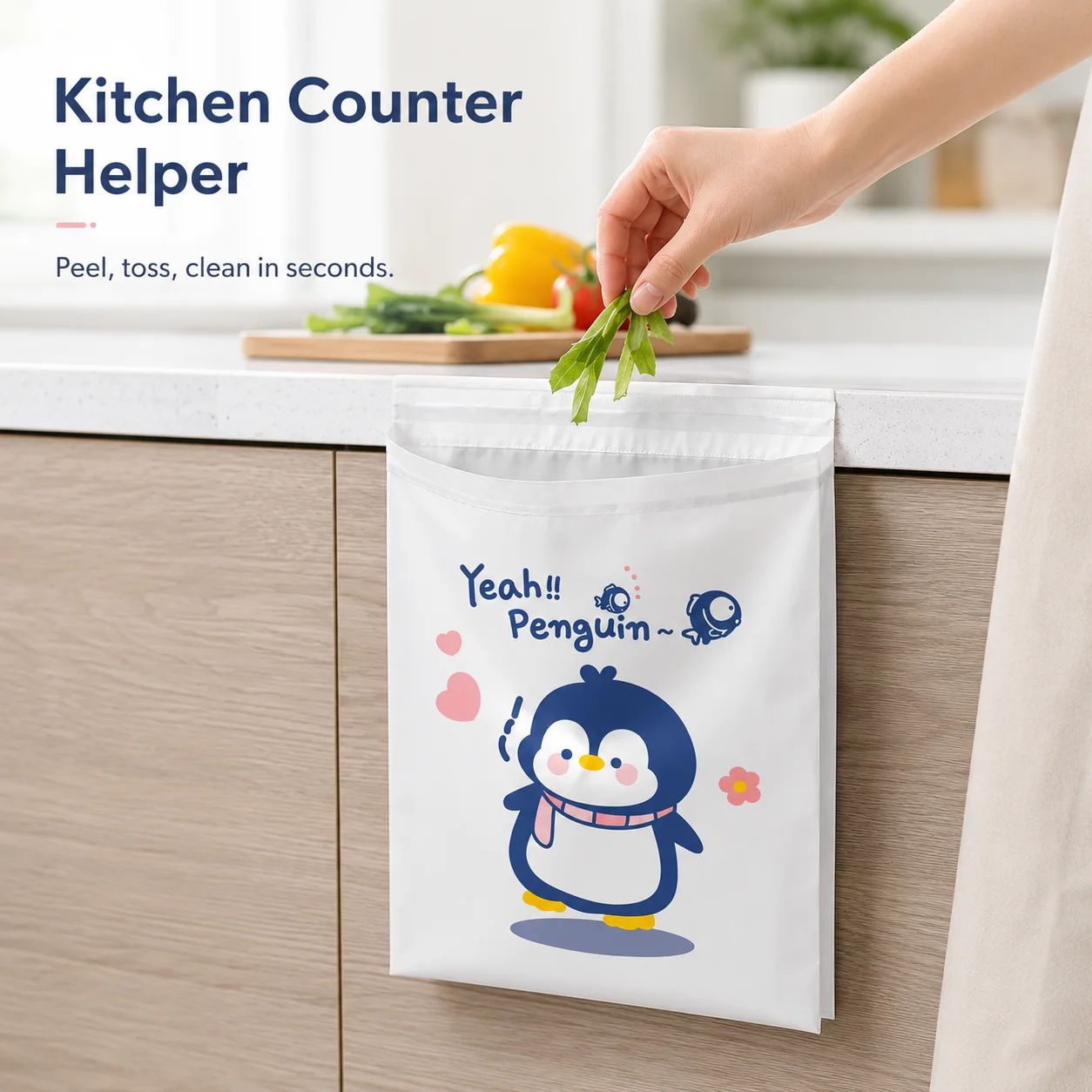 30/PCSSelf Adhesive Car Trash Bag, Stick On Garbage Pouch for Car Office Desk, Disposable Cleanup Bag for Home and Dorm