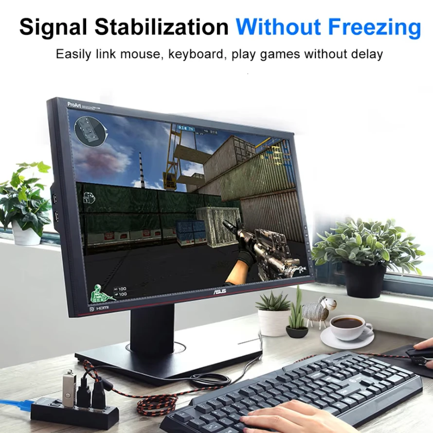 USB-концентратор 4-в-1 USB 3.0 2.0 Концентратор с несколькими USB-разветвителями и независимым переключателем 4-портовый USB-концентратор для ПК Аксессуары для ноутбуков