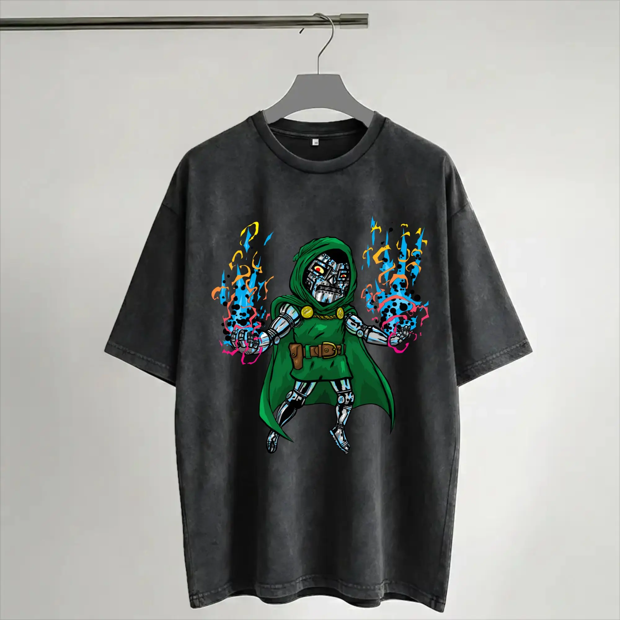 Harajuku Washed Shirt dr.Dooms  Accessories Vintage T-Shirts High Street  Streetwear Short Sleeve Graphic Printed Tees