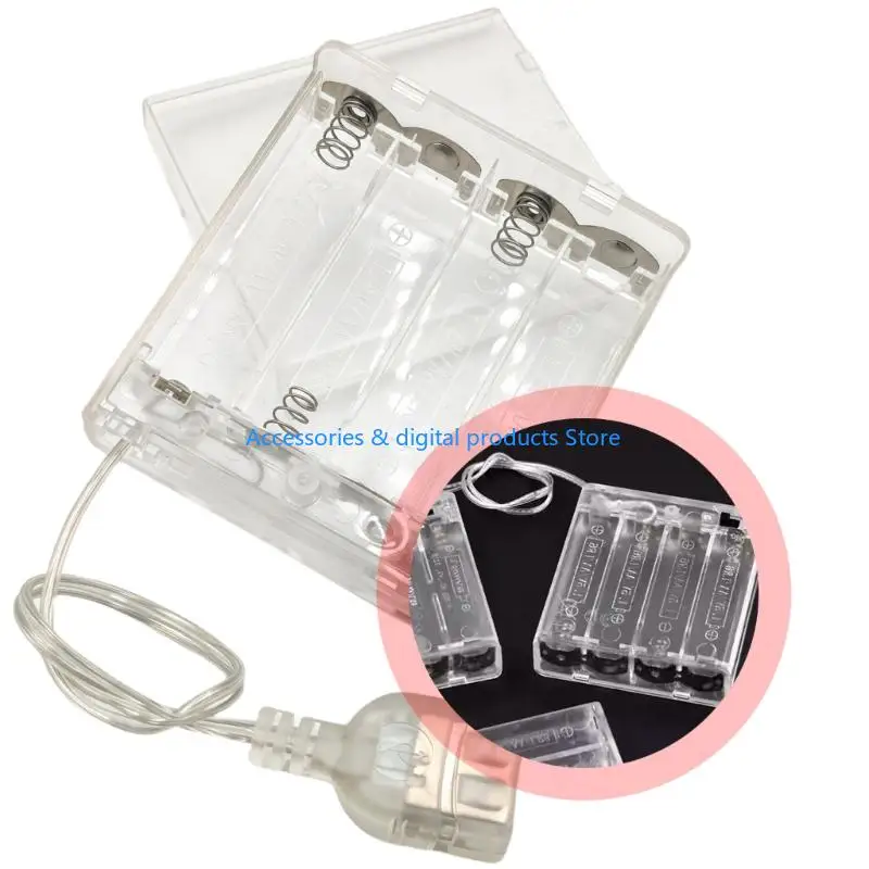 77JD Reusable 2A Battery Holder Switchable With Cover For Flexible Lighting Apply