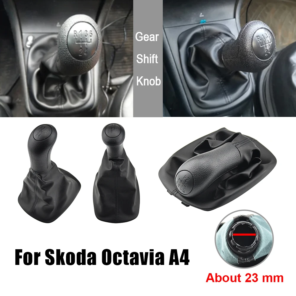 Gear Shift Knob Gaitor Boot Case for Skoda Octavia A4 MK1 Sedan 1997 1998 1999 2000 2001 2002 2003 2004 2005 2006 2007-2011