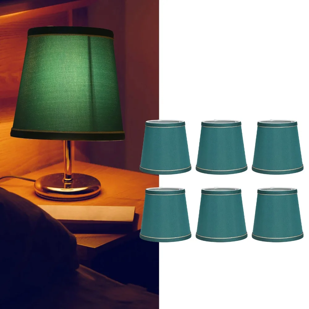 

6PCS Simple Fabric Lampshade Clip On Design 5.5 inch Height Lamp Cover Wall Lamp Shade Floor Lamp