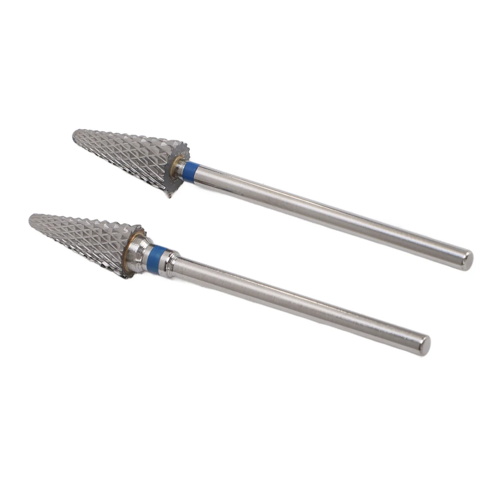 タングステンネイルドリルビットマニキュアツールプロフェッショナルキューティクル除去テーパーネイルドリルビット電気ドリルマシン用 2 個