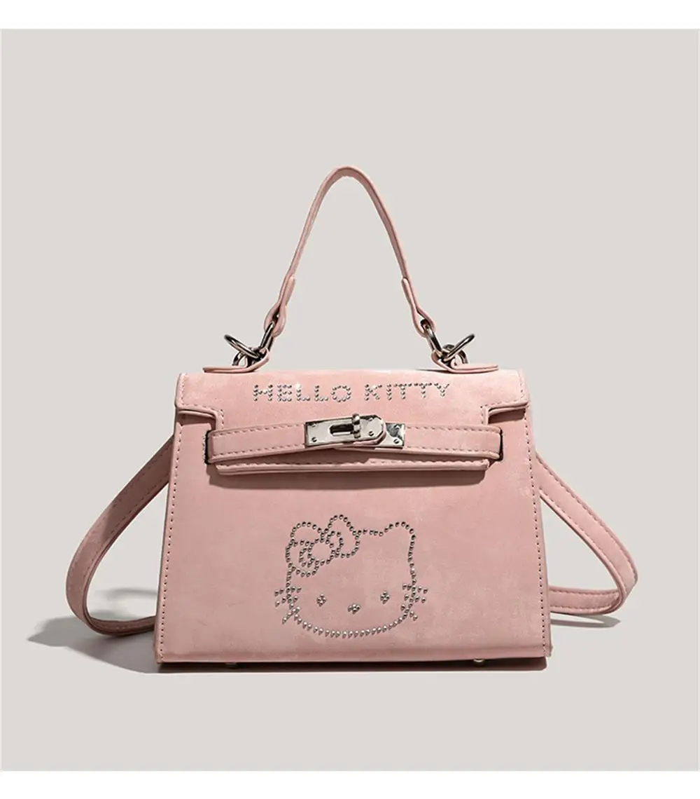 

Subtle Sweet Face Kitty Cat Internet Celebrity Denim Japanese Versatile Handbag Cute Cartoon Single Shoulder Crossover Bag Trend