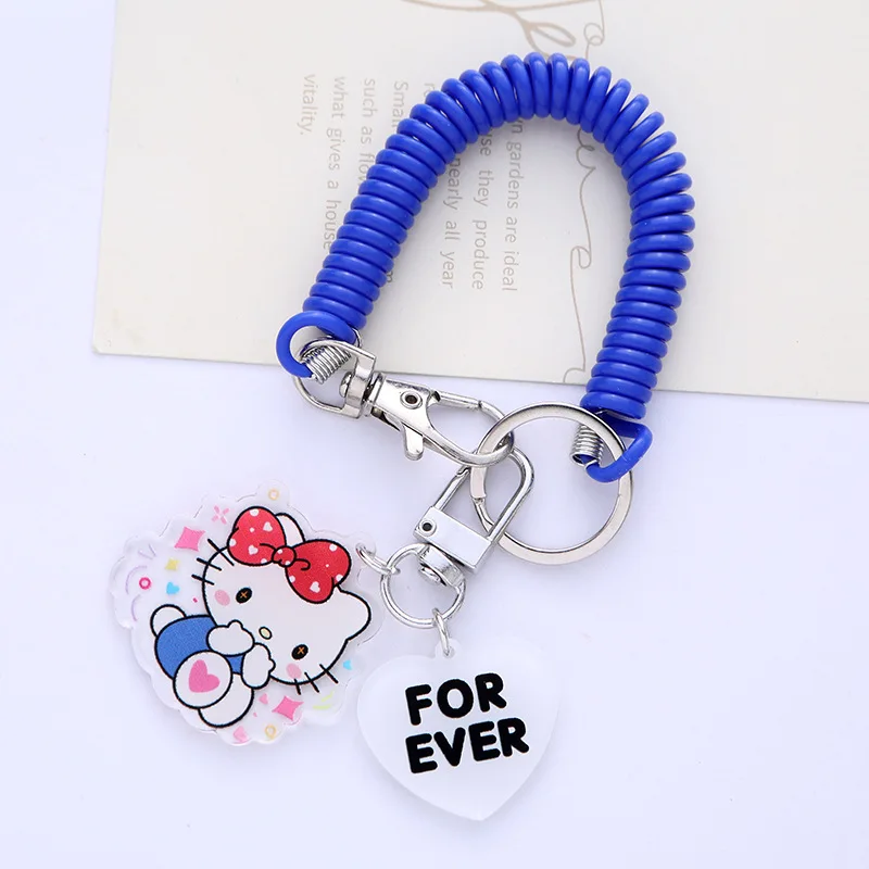 Sanrio Anime Melody Hello kitty Cinnamoroll Kuromi Key Ring School Bag Decorative Toys For Children Gifts