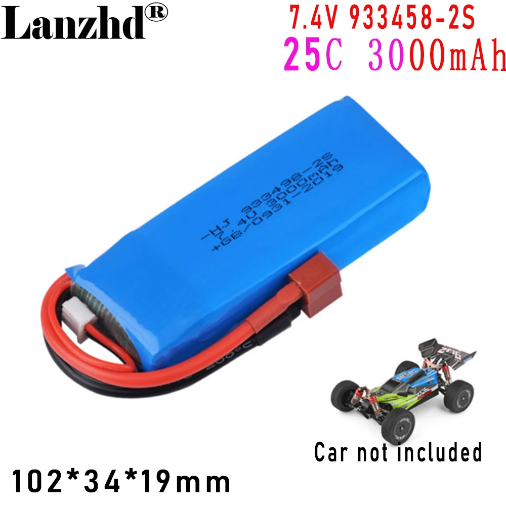 7.4v 3000mAh lithium battery 144001 124018 124019 EAT14 For Wltoys Remote control Car Battery Upgrades LiPo Battery