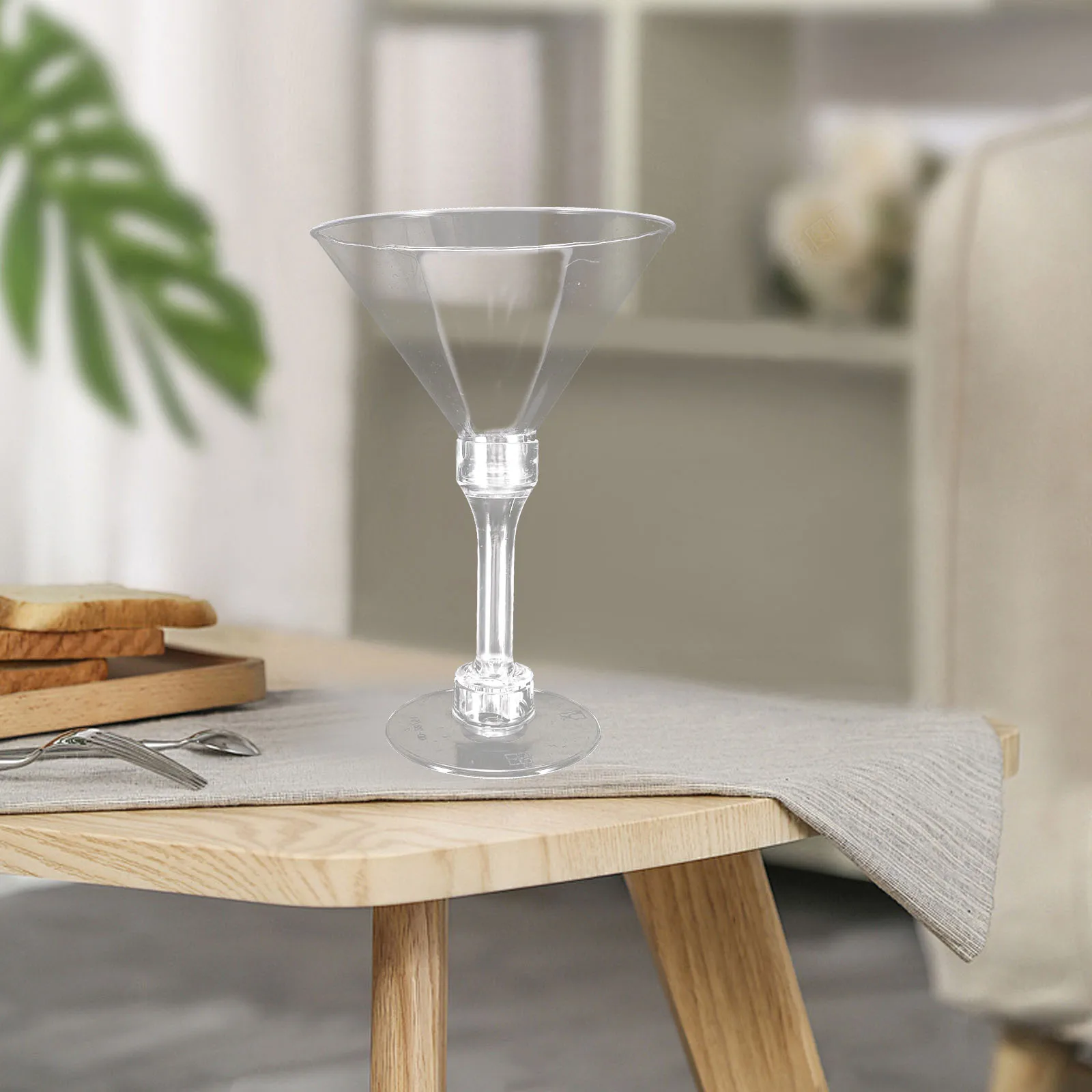 

10pcs Highball Glasses 150ML Clear Plastic Stemmed Cups Cocktail Party Home Wedding Reusable Sweet Mousse Margarita Red