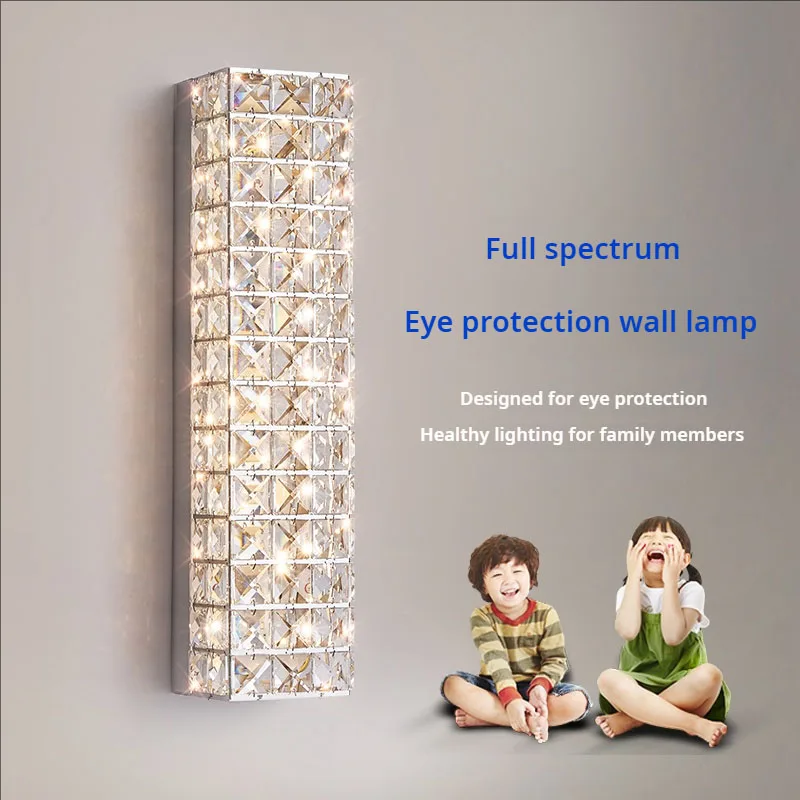 

Light Luxury Crystal Wall Lamp Living Room Background Wall Bedroom Bed Wall Lamp Simple Aisle Stairs Villa Courtyard Decorative
